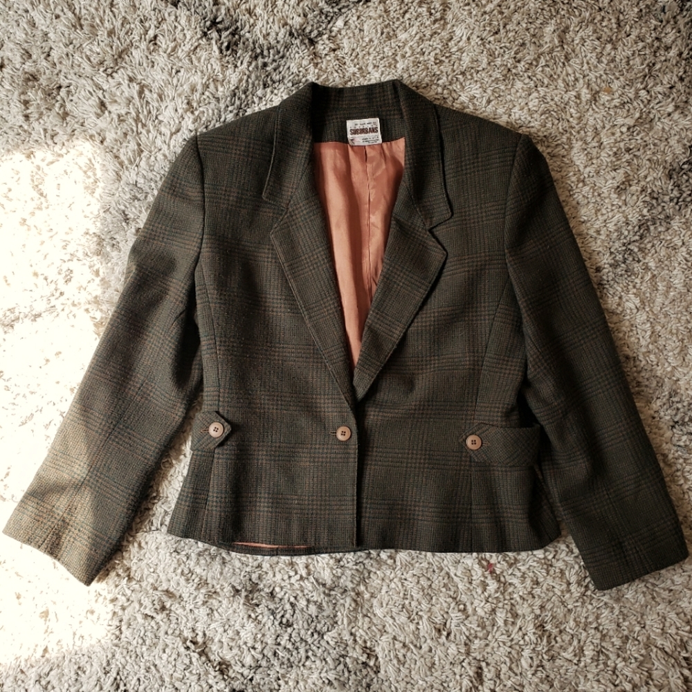 Vintage plaid blazer
